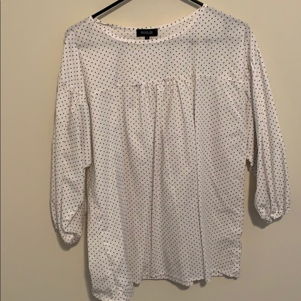 Roolee polka dot blouse - size large!